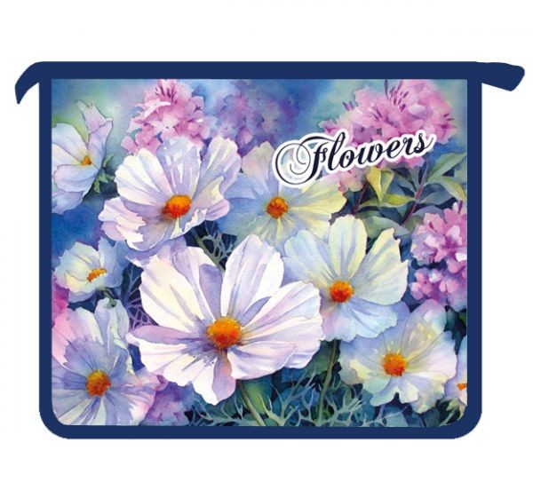 Папка А5 для тетрадей "Акварельные цветы", пластик
