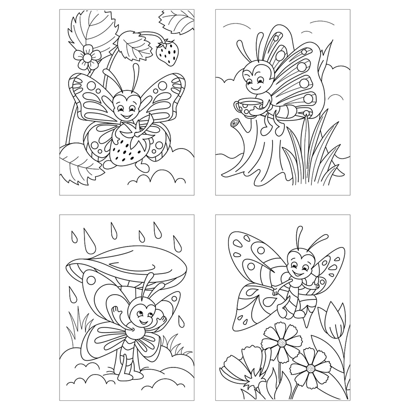 Раскраска "Бабочки" 8стр