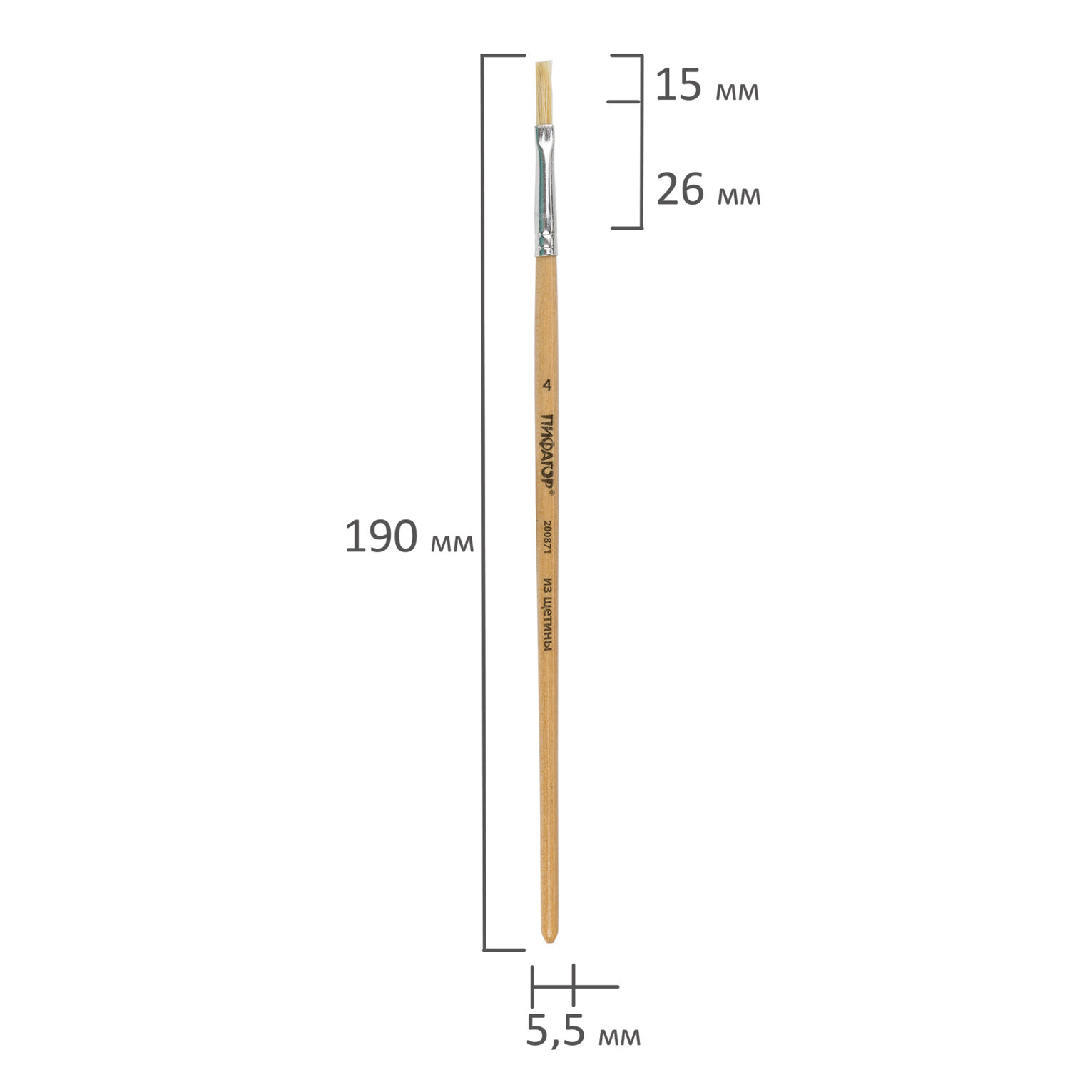 Кисть №4, щетина, Пифагор