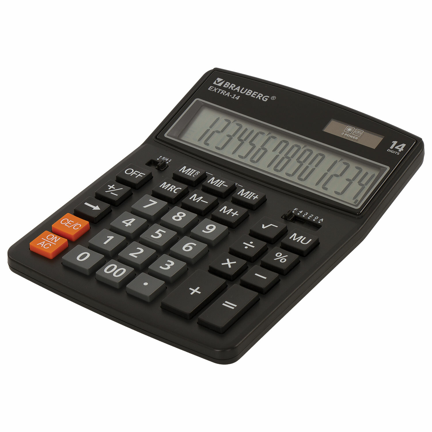 Калькулятор Brauberg Extra-14-BK, 14 разрядов от интернет-магазина kancelyar.by