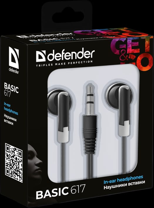 Наушники Defender Basic 617, черные от интернет-магазина kancelyar.by