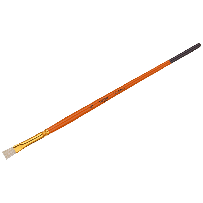 Кисть №6 щетина, плоская Гамма