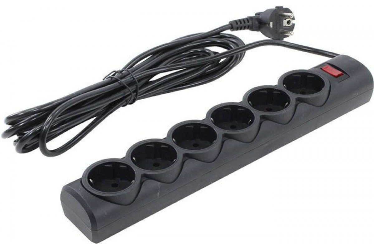 Сетевой фильтр Defender DFS 155 5,0м, 6 розеток