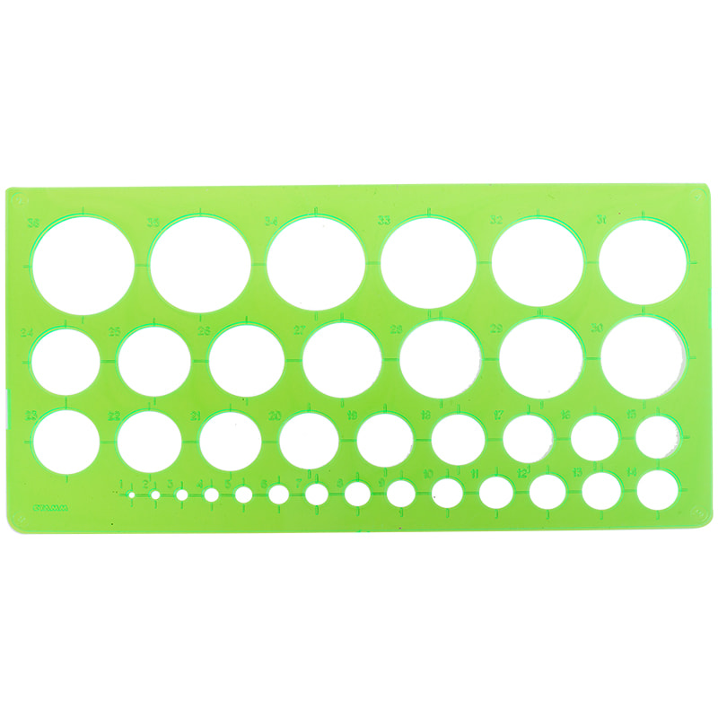Трафарет окружностей 1-36мм