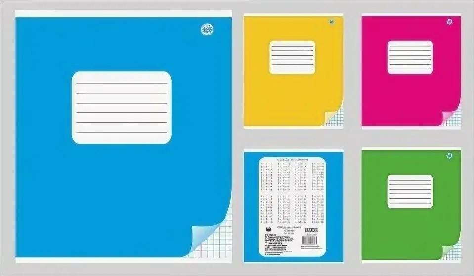 Тетрадь 12л., клетка, "Однотонная", плот. обл., Борисов