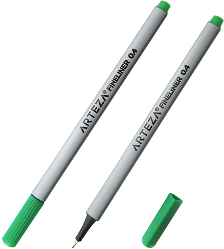 Ручка капиллярная, зеленая, SkyGlory от интернет-магазина kancelyar.by