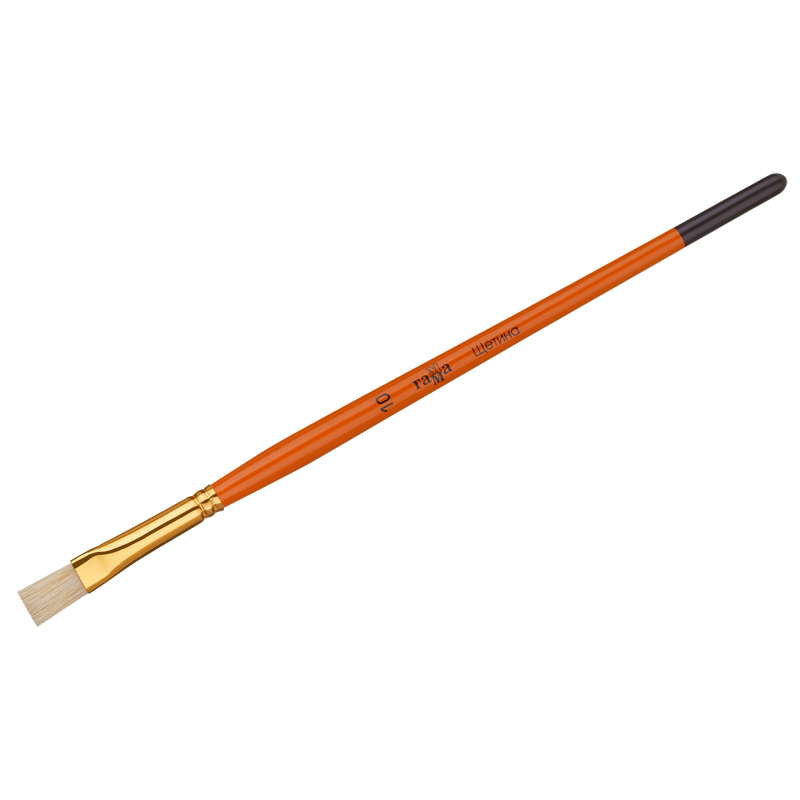 Кисть №10 щетина, плоская Гамма