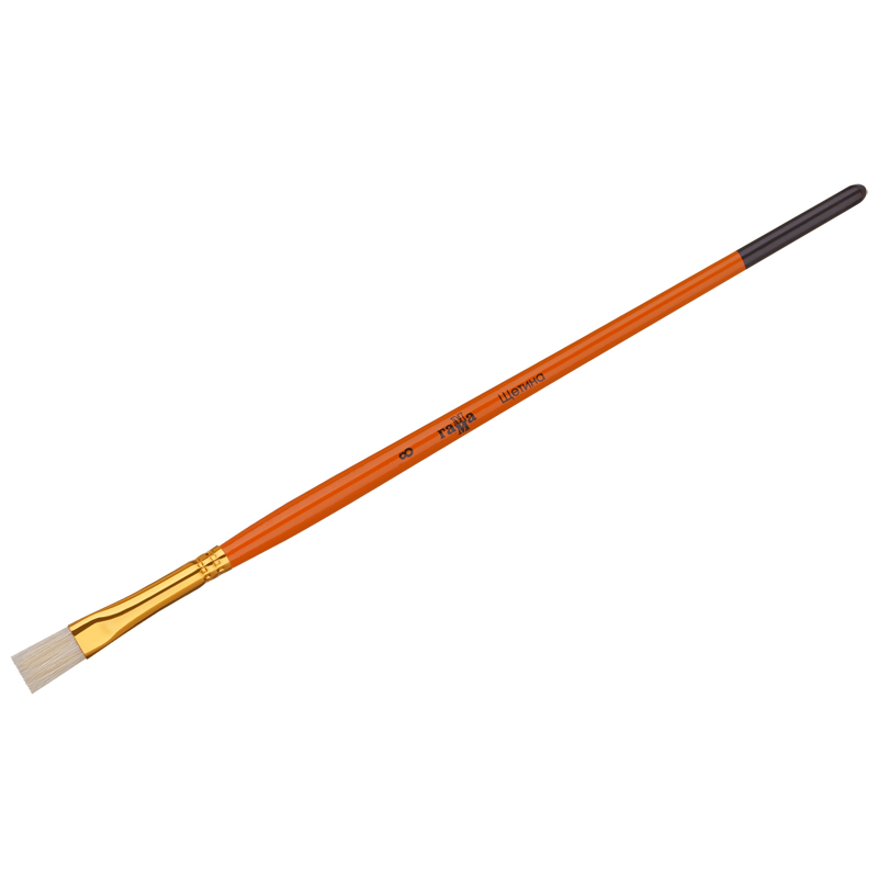 Кисть №8 щетина, плоская Гамма