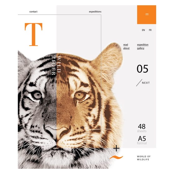 Тетрадь 48л. "Природа. Face of wildlife", клетка от интернет-магазина kancelyar.by