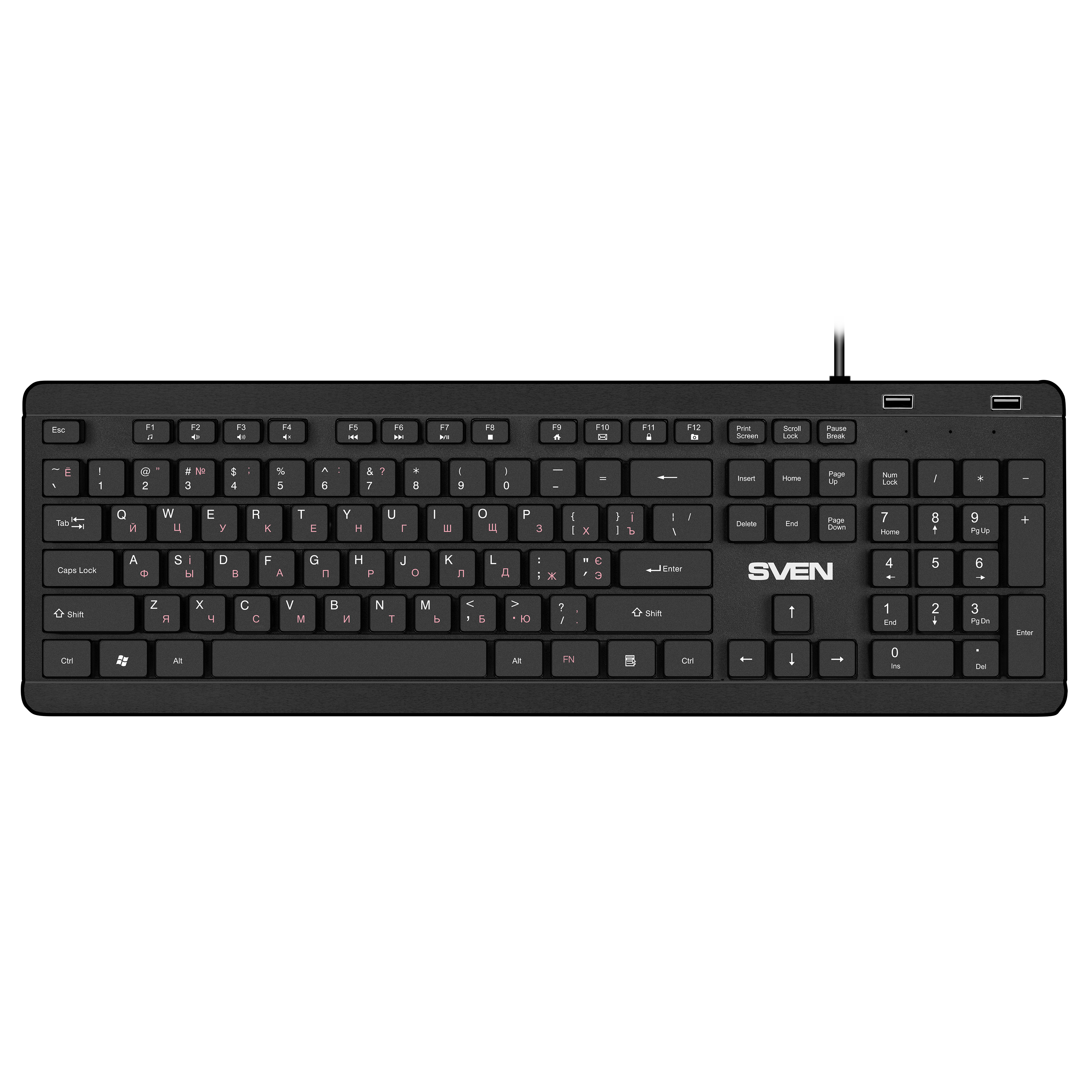 Клавиатура Sven KB-E5700H, + 2*USB