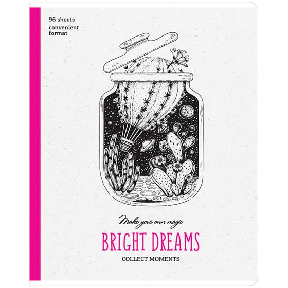 Тетрадь 96л. "Рисунки. Bright dreams", клетка от интернет-магазина kancelyar.by