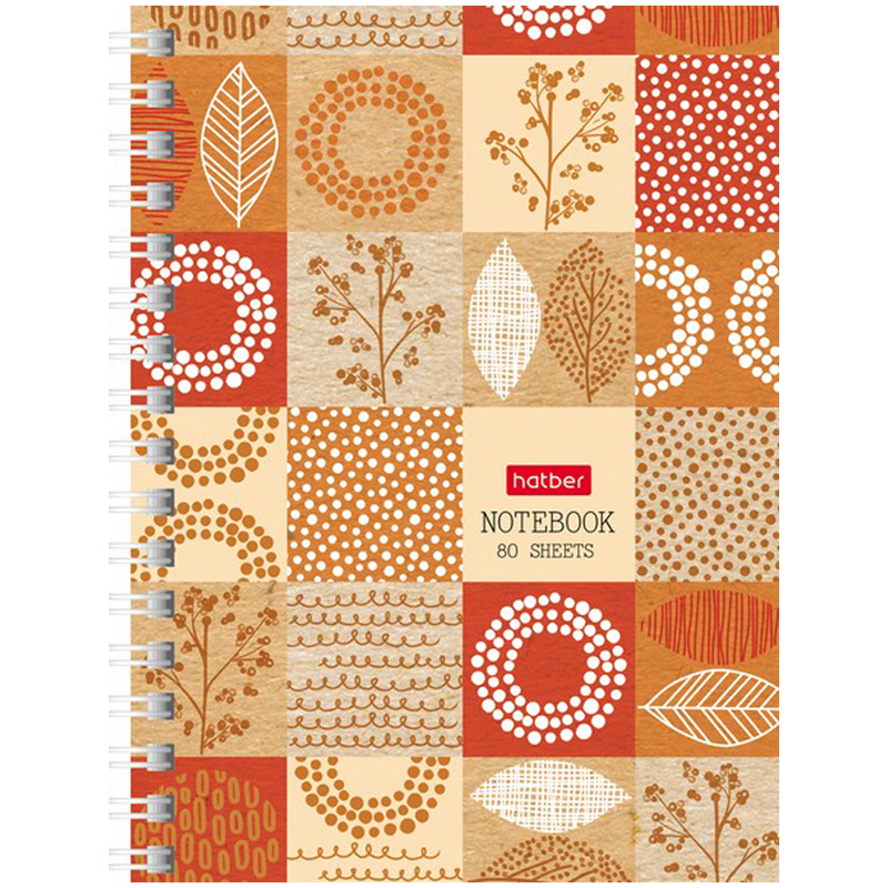 Блокнот А6 80л. "Скандинавские узоры", спираль