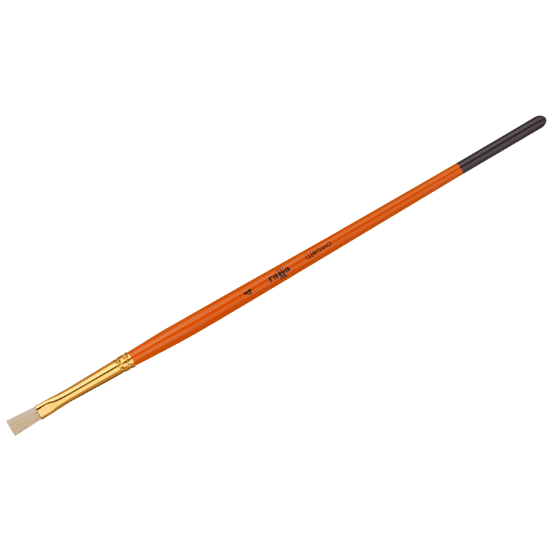 Кисть №4 щетина, плоская Гамма