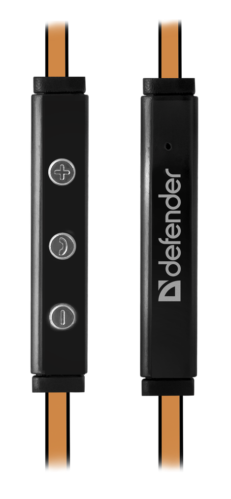Наушники Defender Pulse 450 с микрофоном, оранжевые
