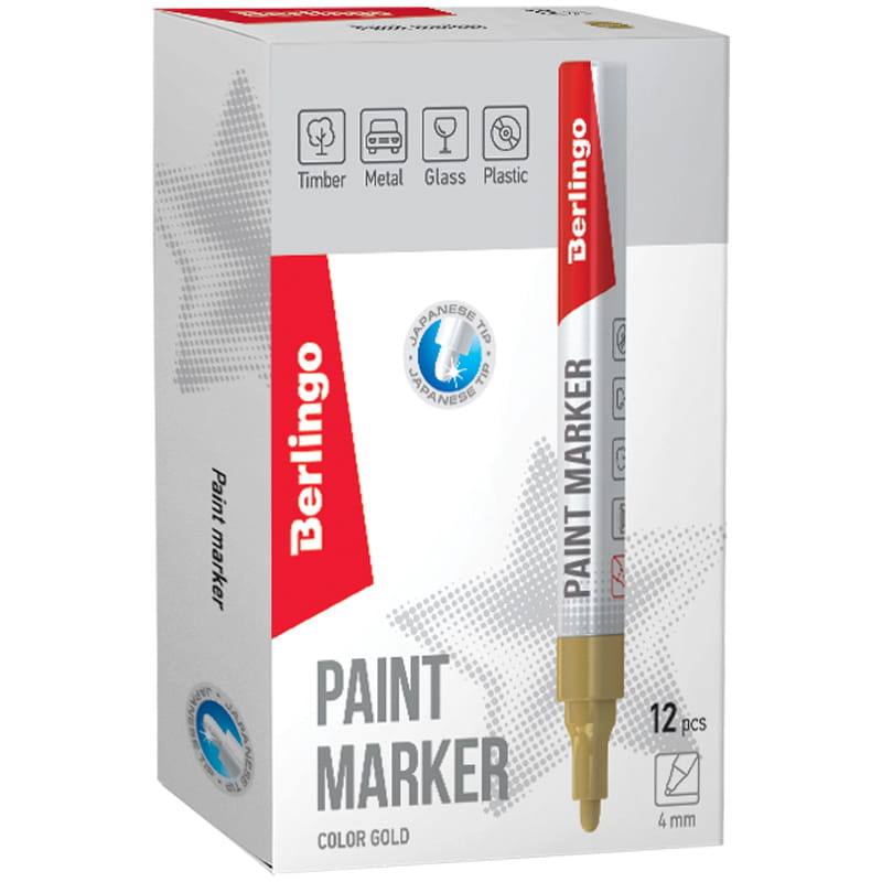 Маркер на масл. основе, "Uniline PA400", Berlingo, золотой