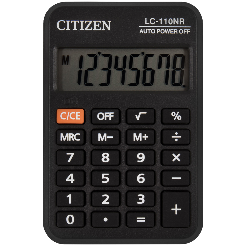 Калькулятор Citizen LC-110NR, 8 разрядов от интернет-магазина kancelyar.by
