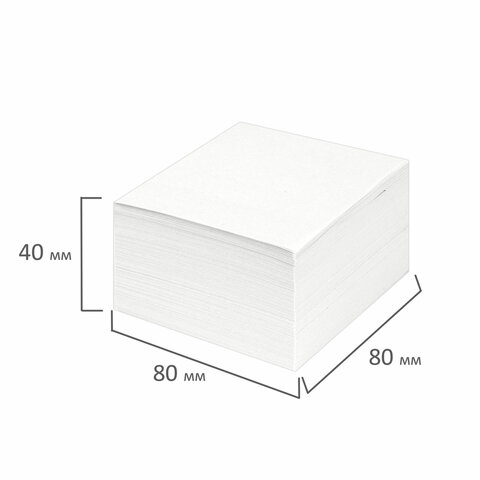 Блок для заметок 80*80*40мм, STAFF, белый от интернет-магазина kancelyar.by
