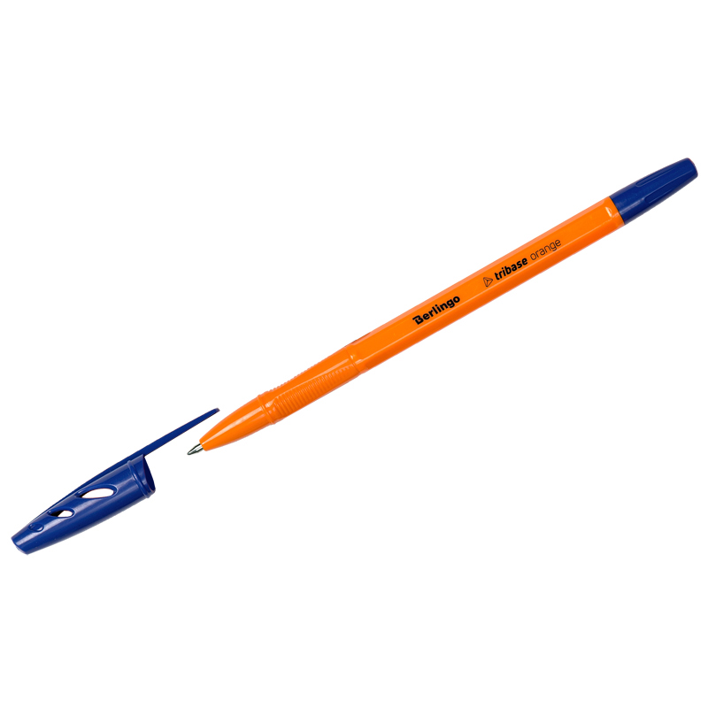 Ручка шарик. "Tribase Orange" Berlingo, синяя от интернет-магазина kancelyar.by