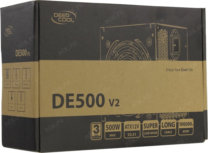 Блок питания 500W, Deepcool DE500 V2 от интернет-магазина kancelyar.by
