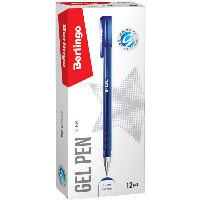 Ручка гелевая "X-Gel", синяя от интернет-магазина kancelyar.by
