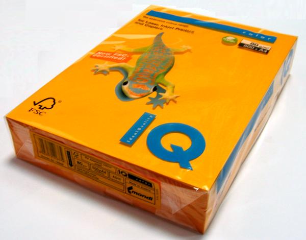 Бумага цветная  А4 "IQ Color",1лист, старое золото, для принтера от интернет-магазина kancelyar.by