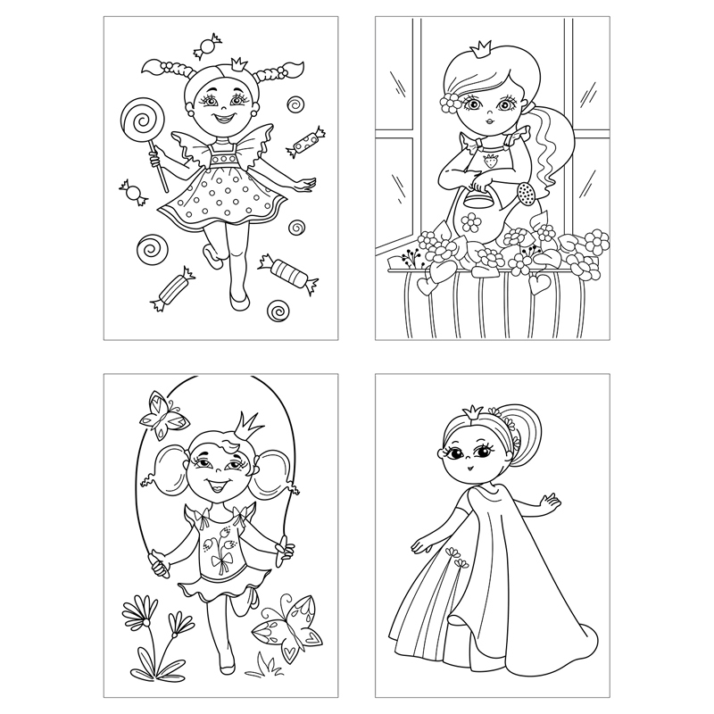 Раскраска "Мир принцесс" 8стр от интернет-магазина kancelyar.by