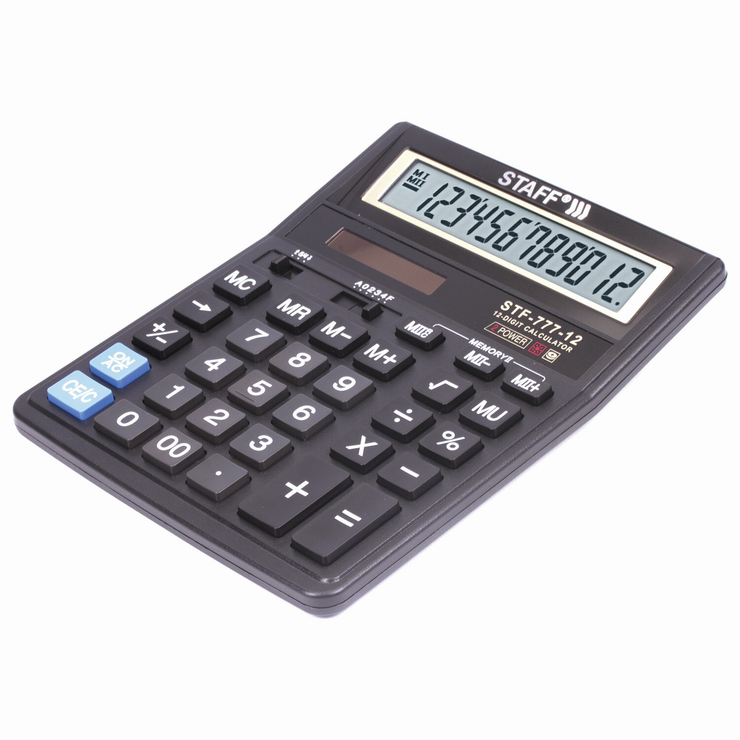 Калькулятор STAFF STF-777-12, 12 разрядов от интернет-магазина kancelyar.by