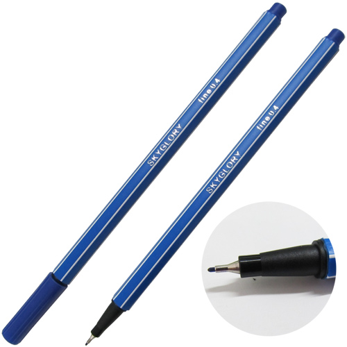 Ручка капиллярная, темно-синяя, SkyGlory SG854 от интернет-магазина kancelyar.by
